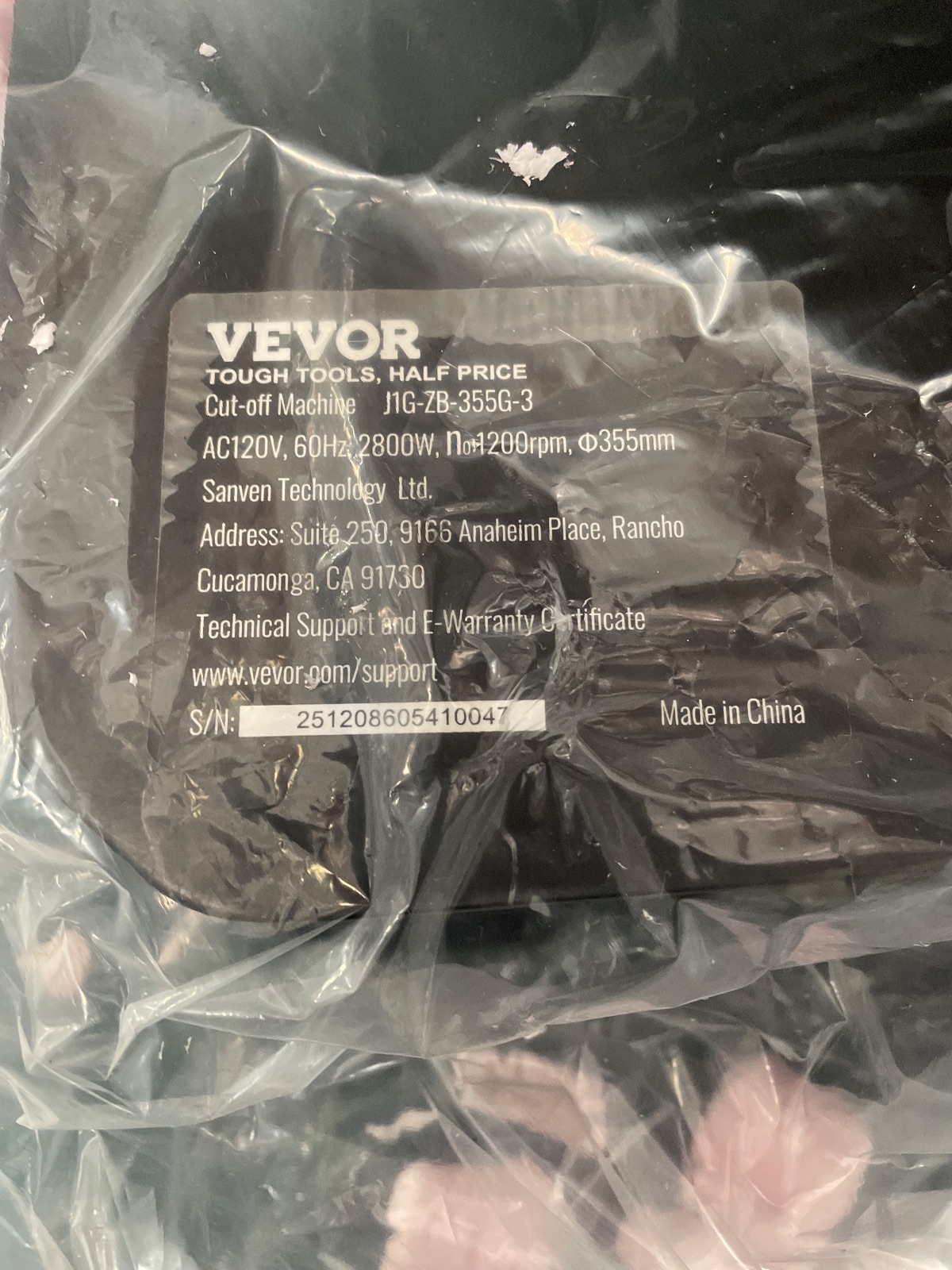 VEVOR Chop Saw 14 Inch Cut Off Saw 15 Amp Power Tool detail photo 6