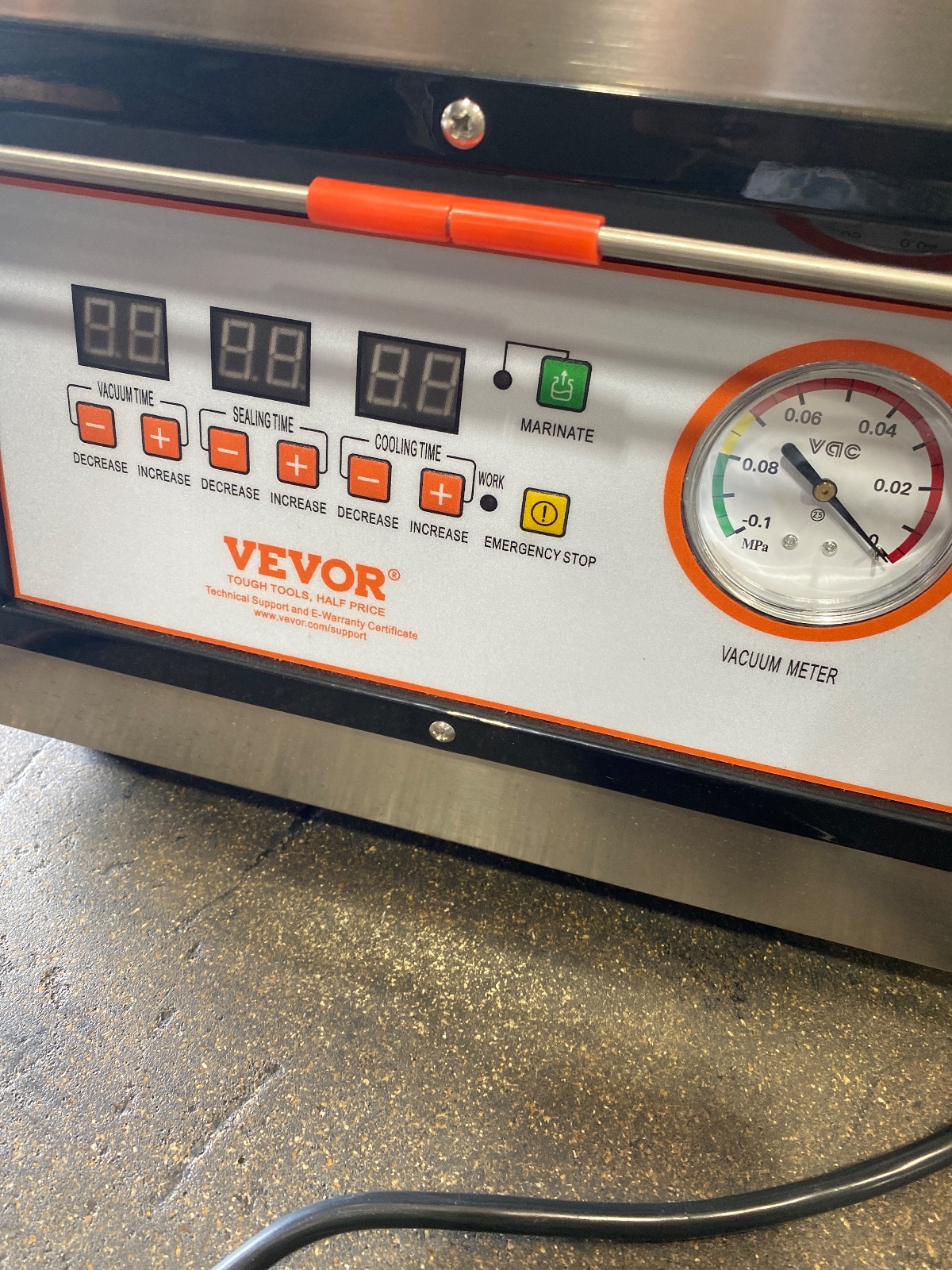 VEVOR DZ-260C-V1 Commercial Chamber Vacuum Sealer 320mm Seal Bar 120V detail photo 17