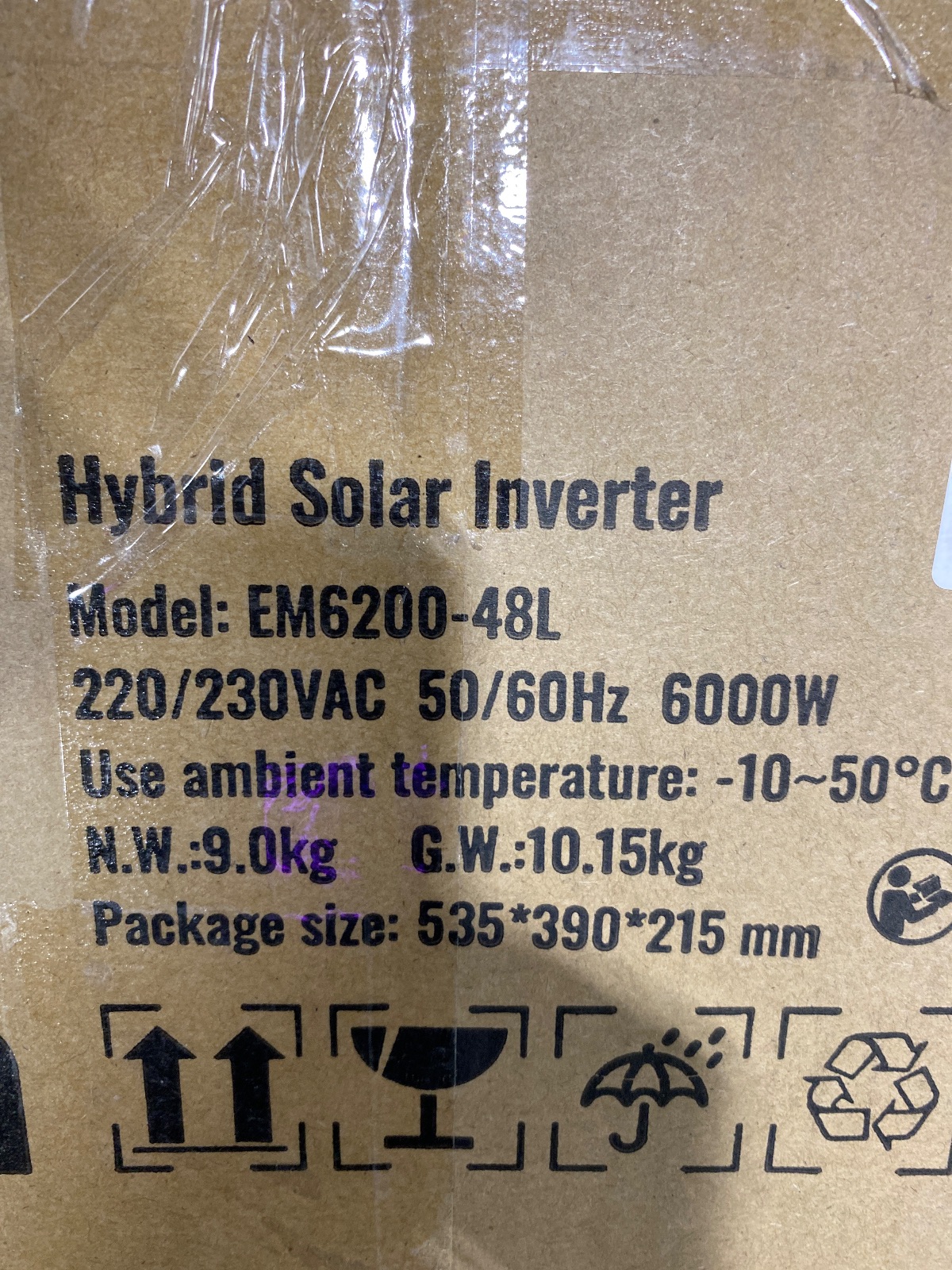 VEVOR 6000W Hybrid Solar Inverter 48V to 220V AC EM6200-48L detail photo 2