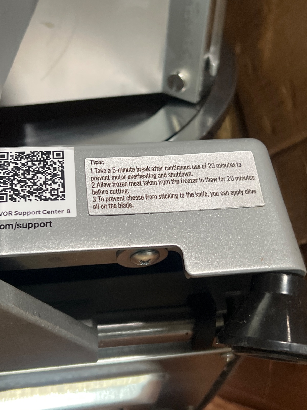 VEVOR Commercial Meat Slicer 10 Inch 1A-CS110 Parts Repair detail photo 12
