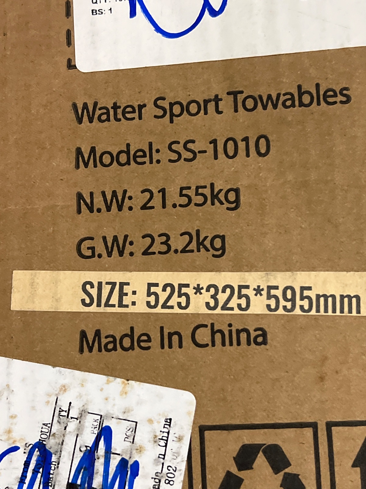 VEVOR Water Sport Towable Tube Model SS-1010 Orange and Black detail photo 2