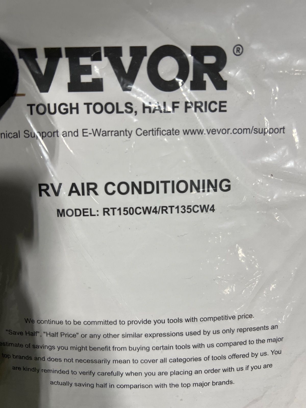 VEVOR RV Air Conditioner 15000 BTU Rooftop AC Unit 115V White, Arlington TX liquidation listing — view 1