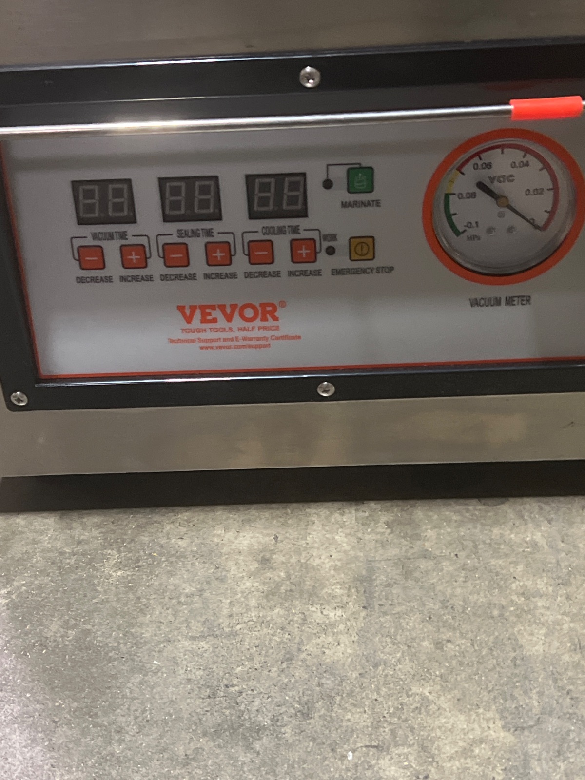 VEVOR Chamber Vacuum Sealer, Model DZ-260C-V1, 120V detail photo 2
