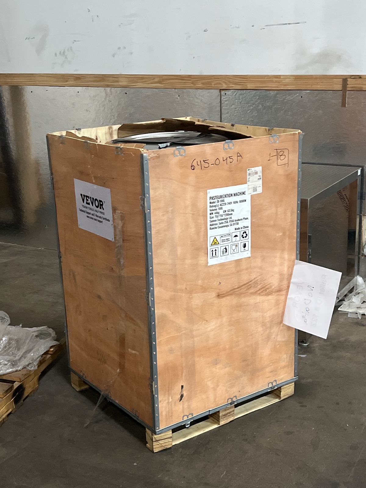 VEVOR 100L Pasteurization Machine 6000W Stainless Steel Milk Pasteurizer, Arlington TX liquidation listing — view 1