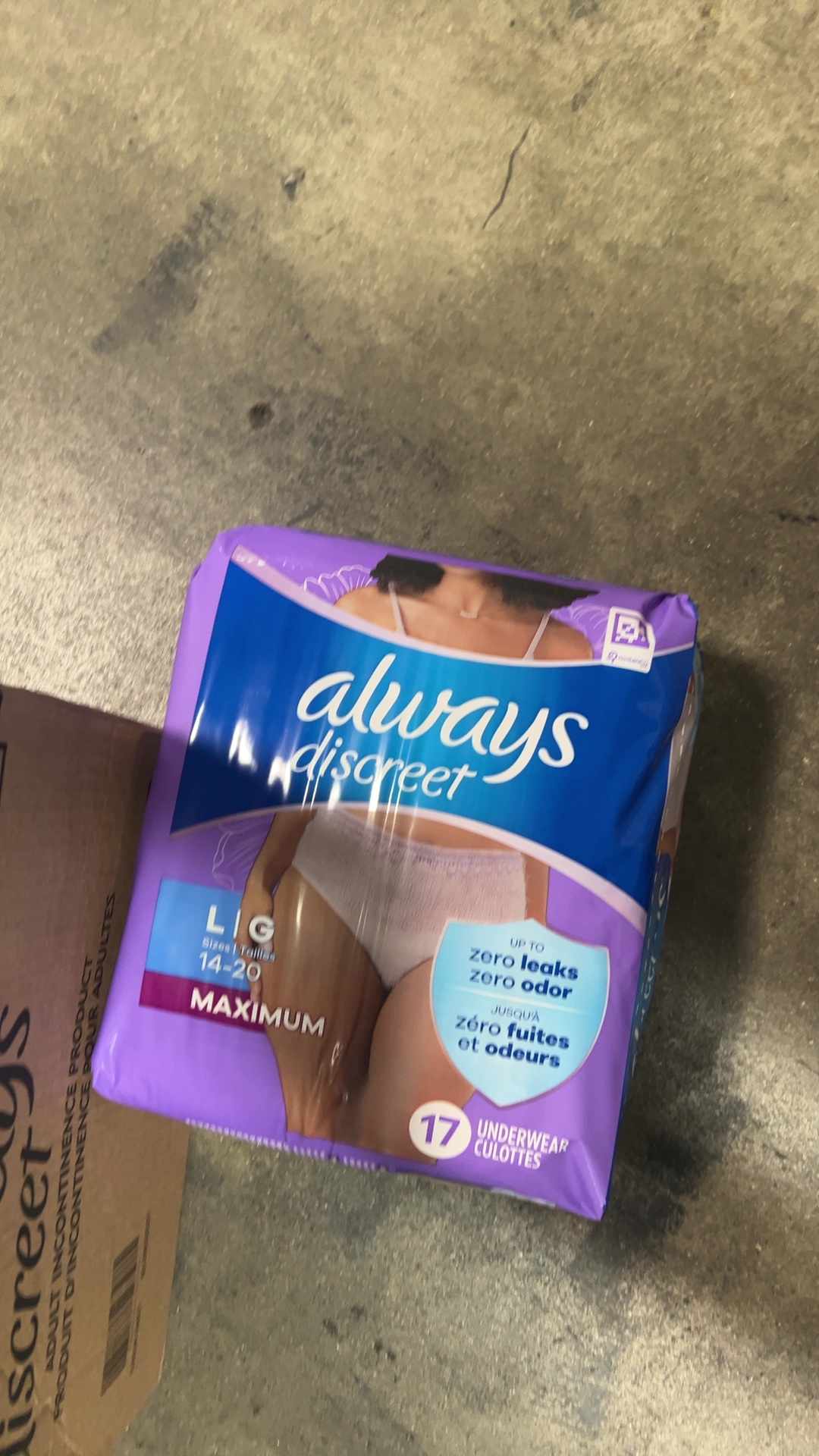 Always Discreet Incontinence Underwear for Women Maximum Protection Large 17 Count detail photo 4