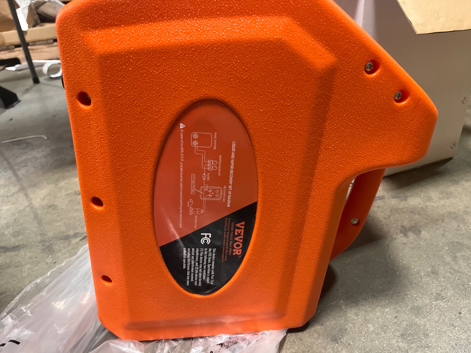 VEVOR RR500 Refrigerant Recovery Machine 1/2 HP Portable AC Recovery Unit detail photo 6