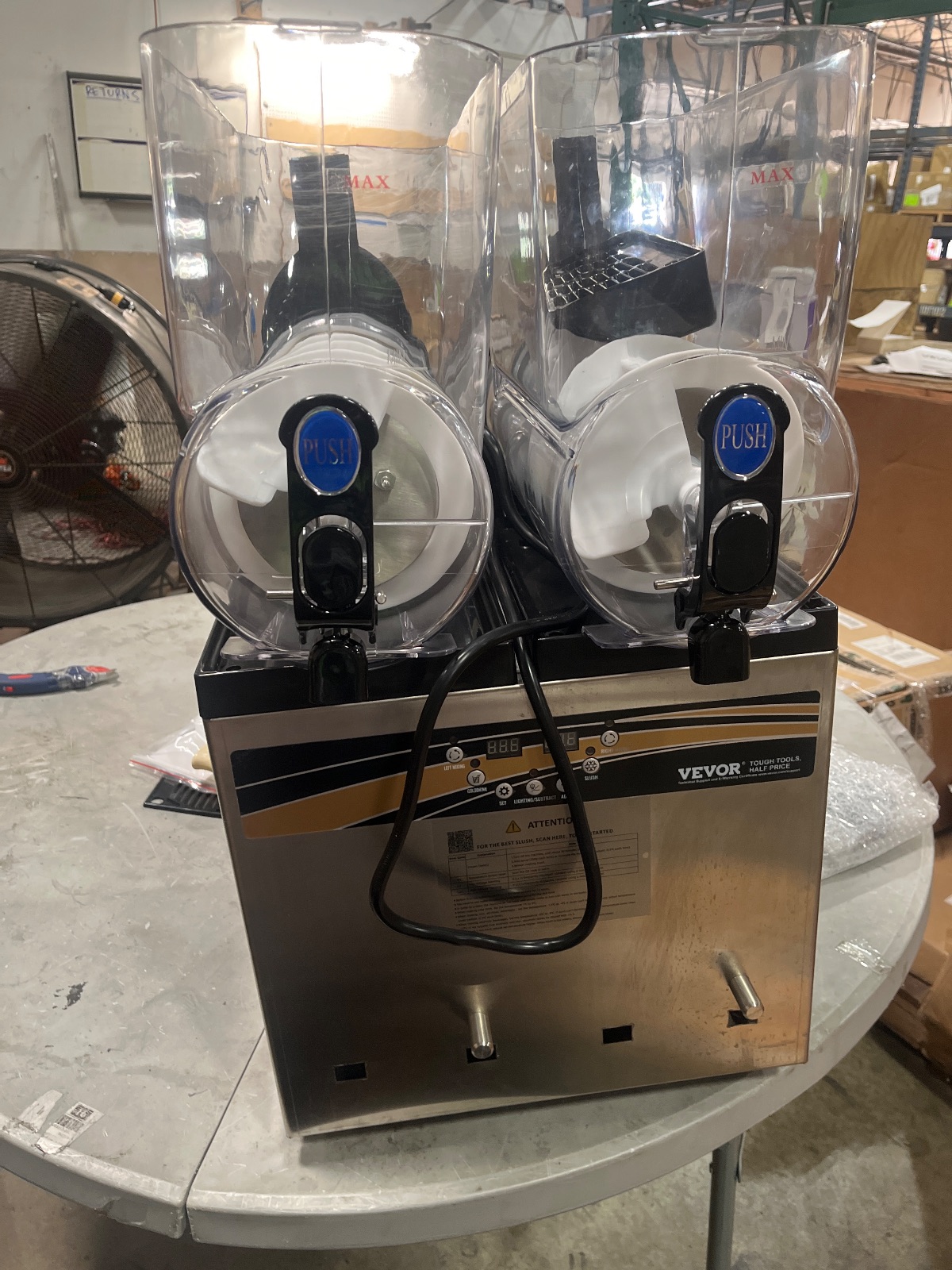 VEVOR Double Tank Commercial Slushy Machine 30L Frozen Drink Maker Model X-300 detail photo 8