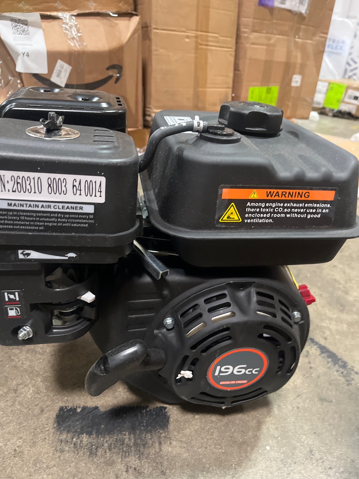 VEVOR 6.5 HP Gasoline Engine 196cc 4-Stroke OHV Utility Gas Engine detail photo 5
