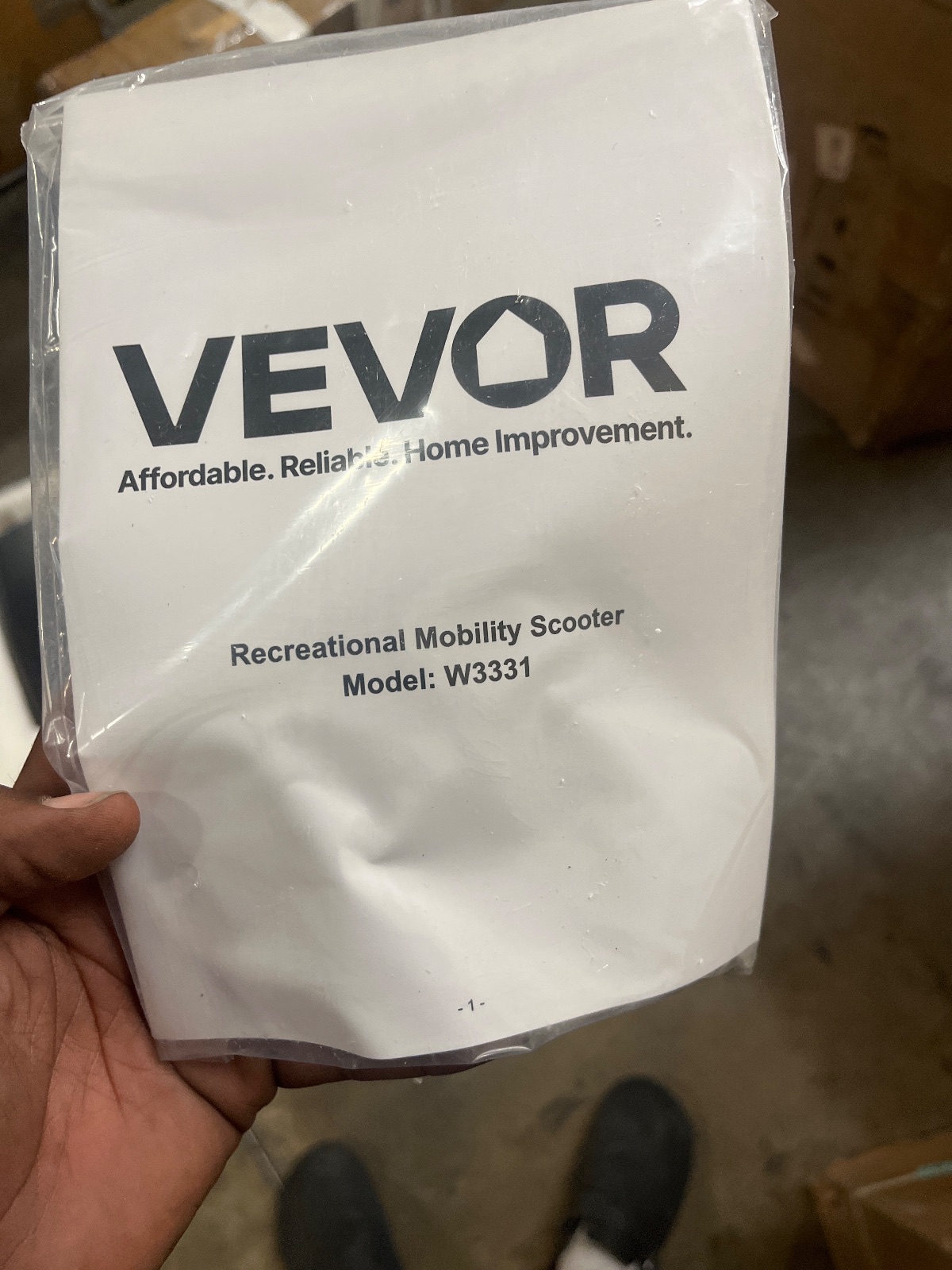 VEVOR Compact 3-Wheel Travel Mobility Scooter, Model W3331 (Partial / As Is), Arlington TX liquidation listing — view 1