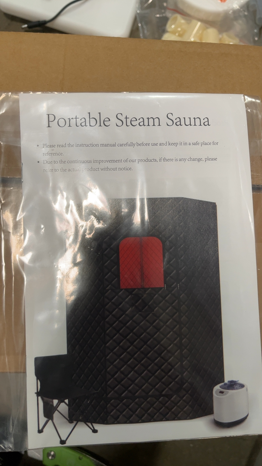 Portable Steam Sauna Room with Generator and Chair Set detail photo 2