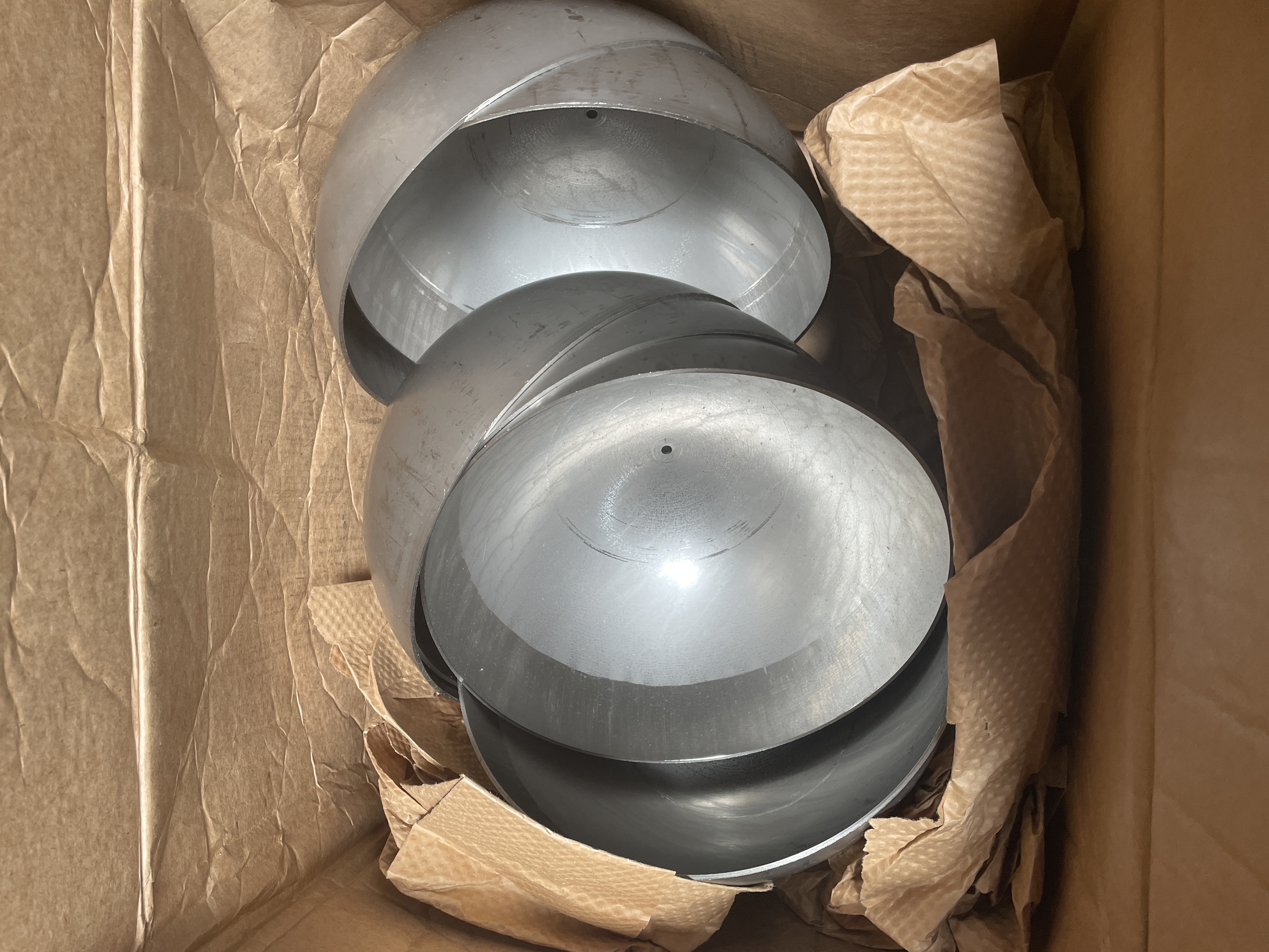 Sharpe Products 12 Inch 304 Stainless Steel Hemisphere Dome with Center Hole detail photo 2