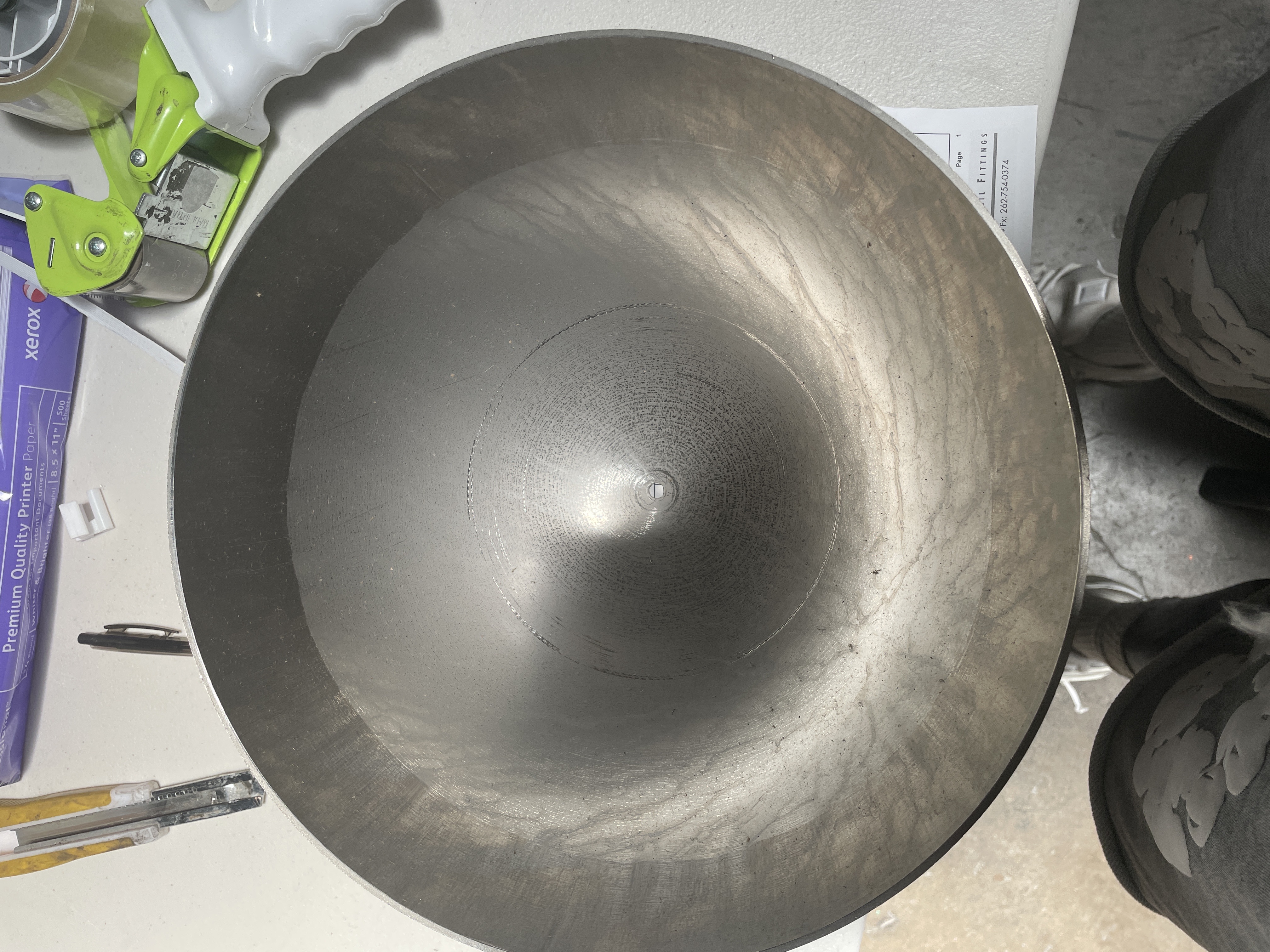 Sharpe Products 12 Inch 304 Stainless Steel Hemisphere Dome with Center Hole detail photo 3