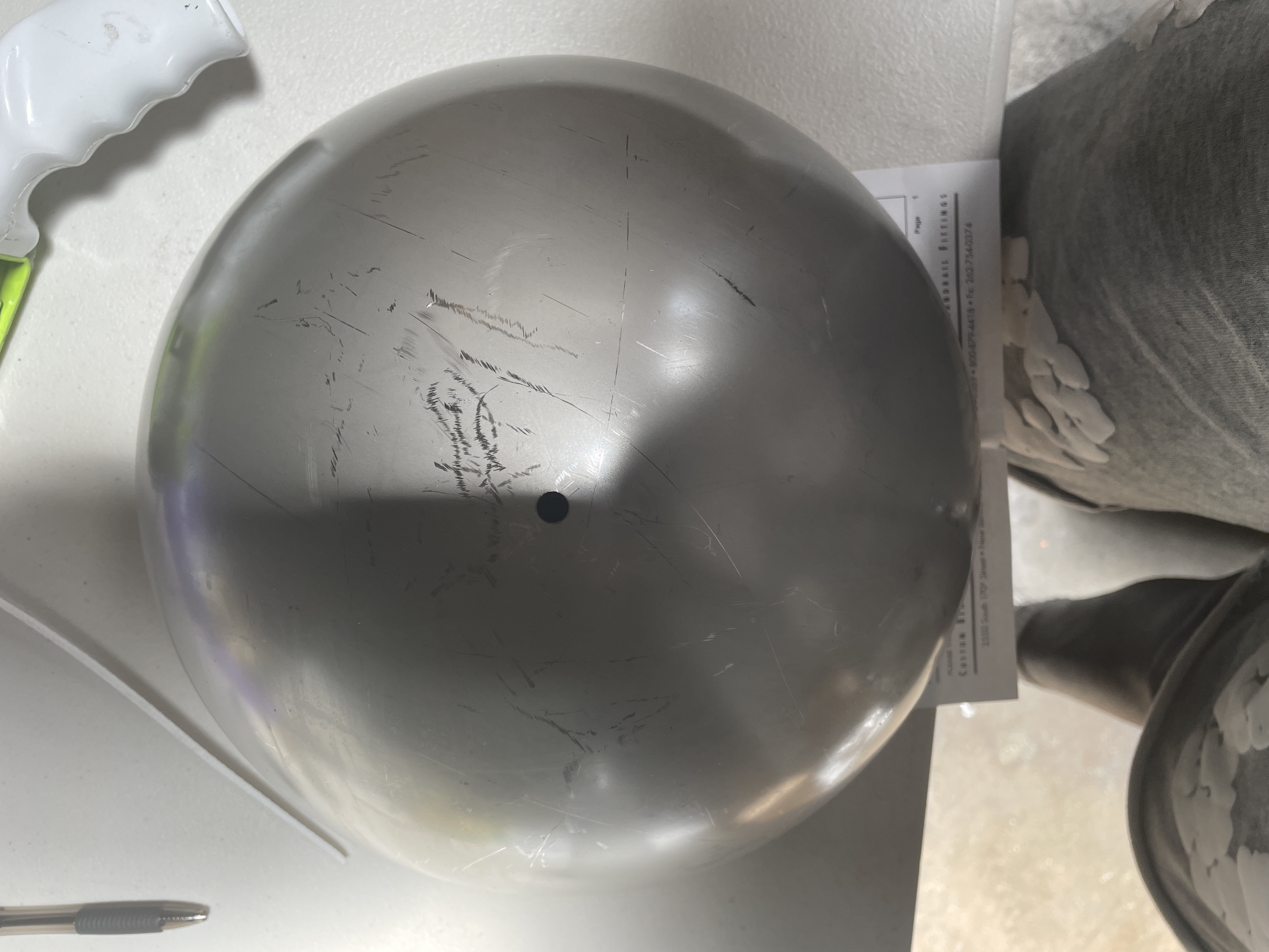 Sharpe Products 12 Inch 304 Stainless Steel Hemisphere Dome with Center Hole detail photo 4