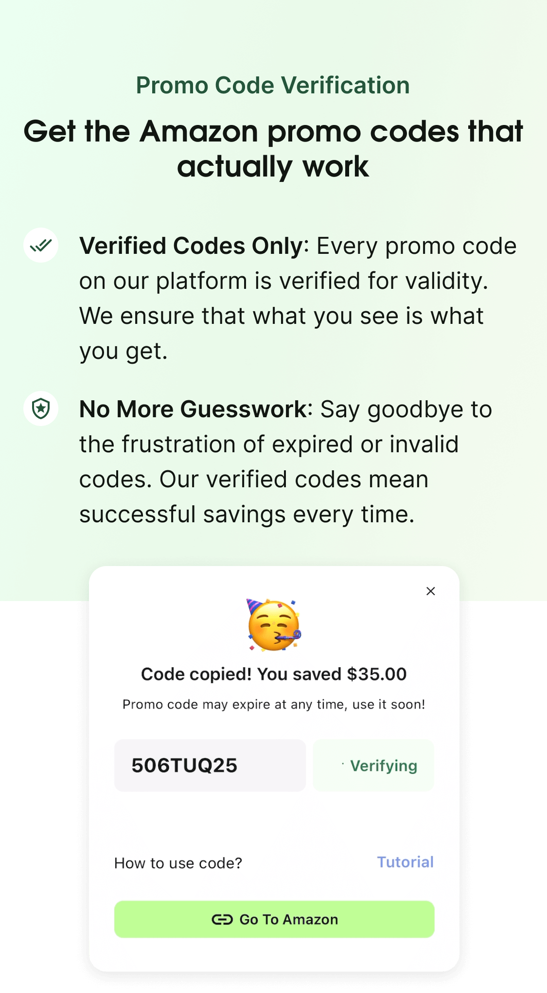 Promo Code Verification
