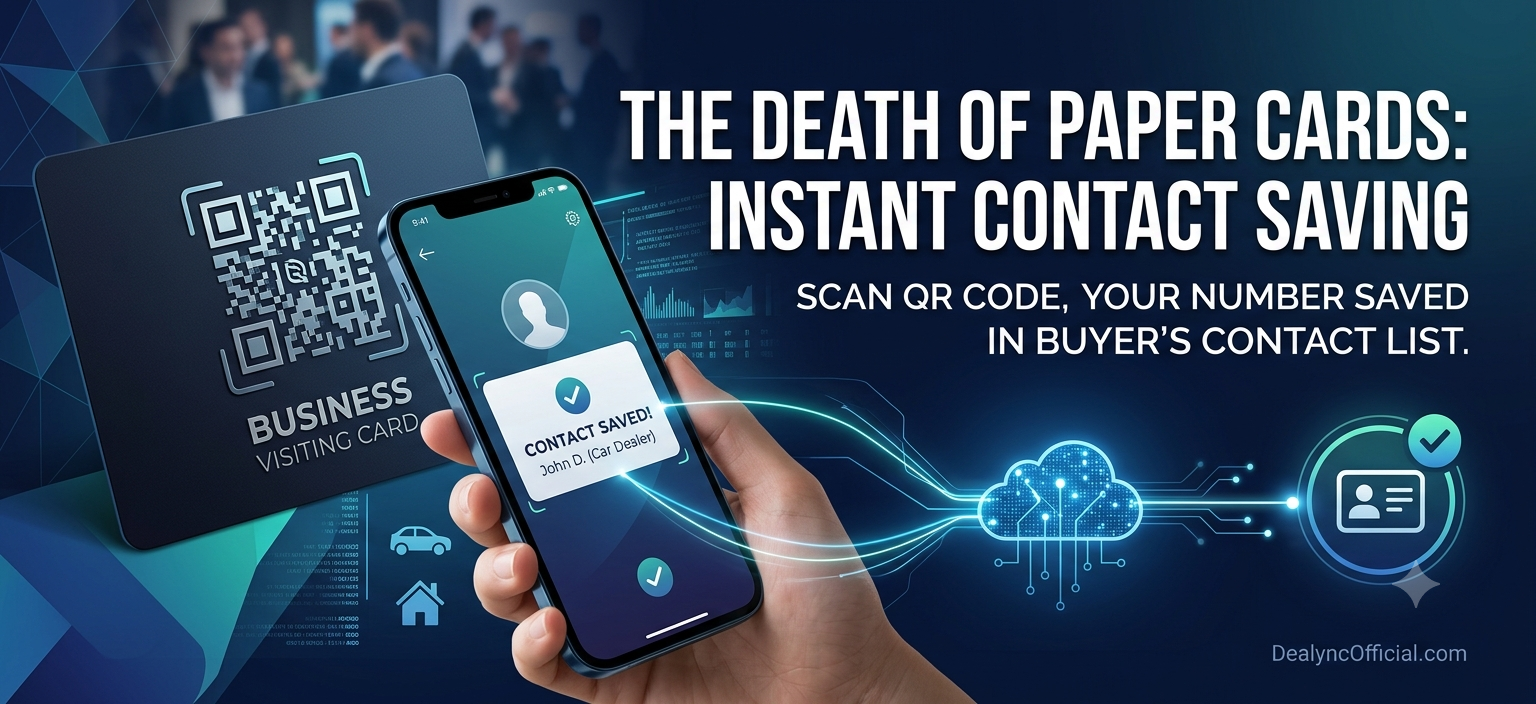 Visiting Card of Business: Scan QR Code and Your Number Will Be Saved in Buyer's Contact List