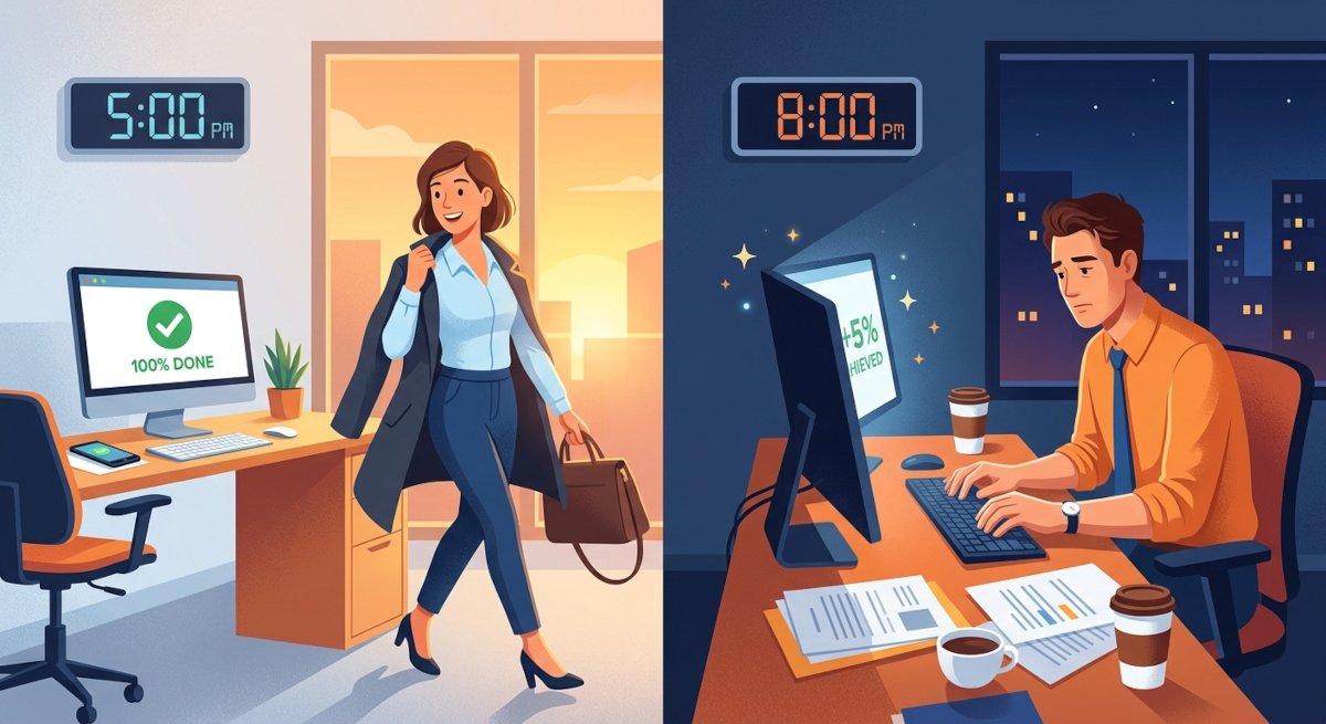 Which would you like to evaluate? "100% performance at regular hours" vs "105% performance with 3 hours of overtime"