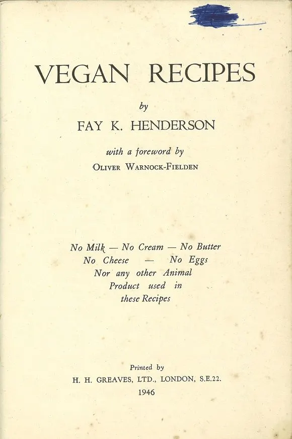 Fay K. Henderson — personnalité végane à Londres