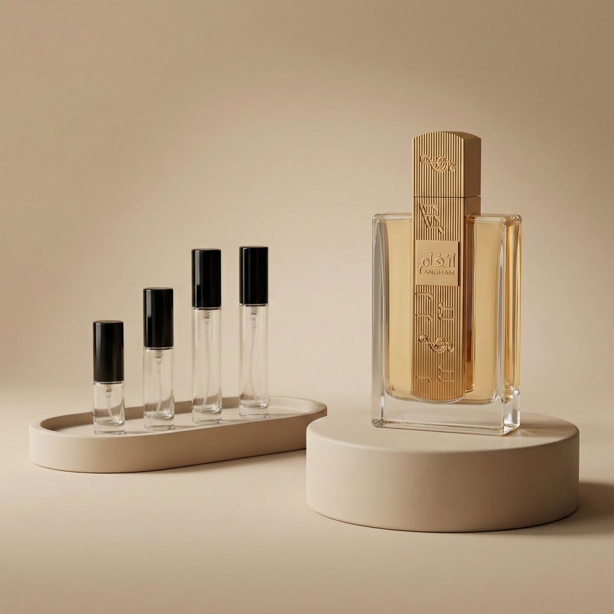 Lattafa Angham perfume decant bottle