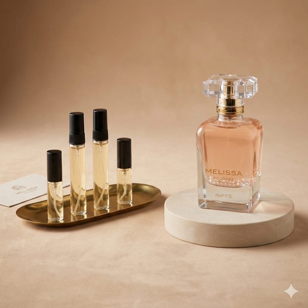 Riiffs Melissa Poudree perfume decant bottle
