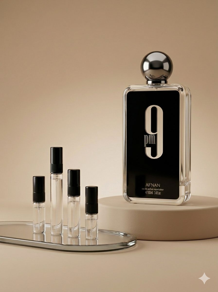 Afnan 9pm perfume decant bottle