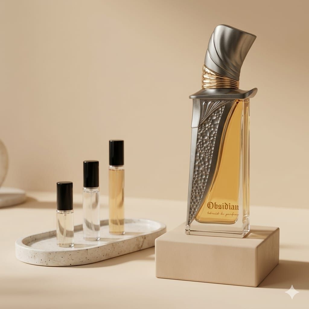 French Avenue Obsidian perfume decant bottle