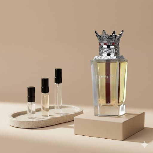 Lattafa Dynasty perfume decant bottle