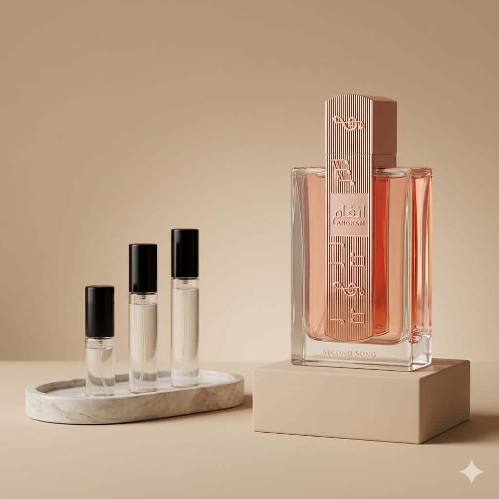 Lattafa Angham Second Song perfume decant bottle