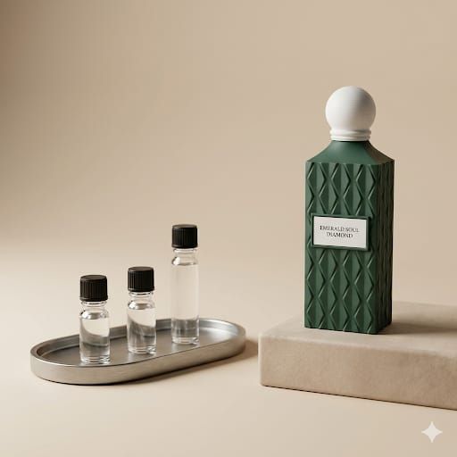 Ibrahim Al Qurashi Emerald Soul Diamond perfume decant bottle