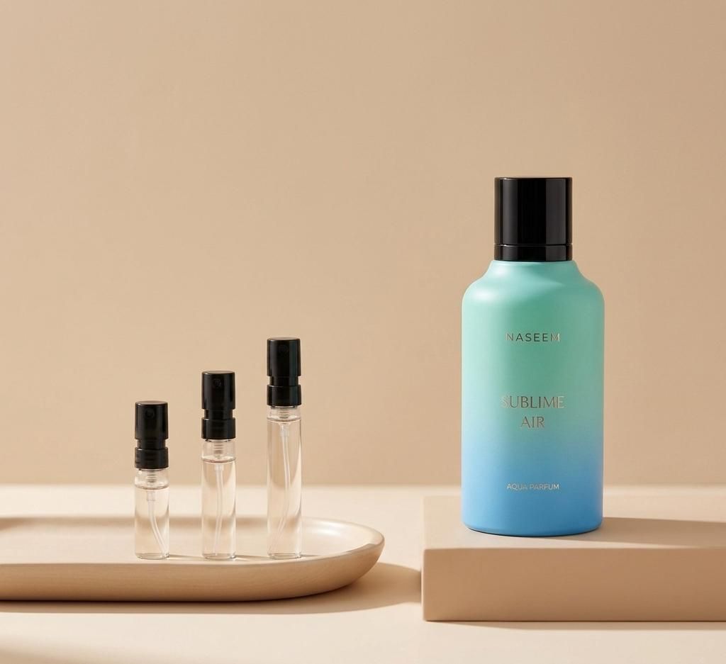 Naseem Sublime Air perfume decant bottle
