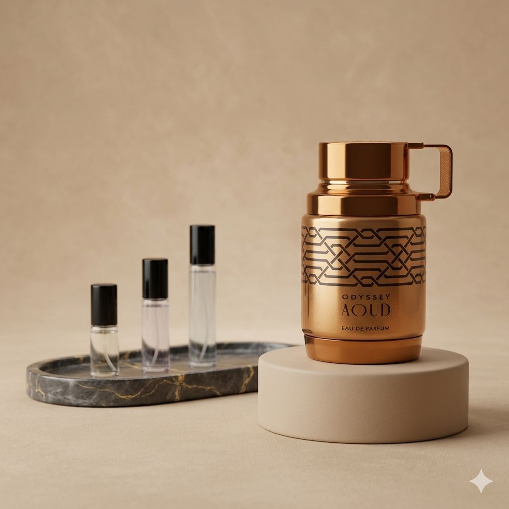 Armaf Odyssey Homme Aoud perfume decant bottle