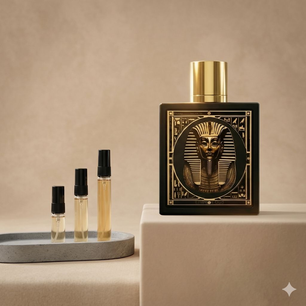 Rayhaan Pharaoh perfume decant bottle