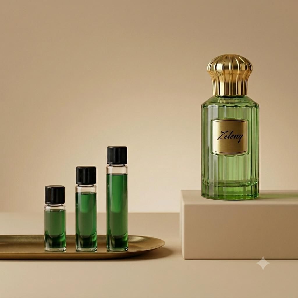 Ahmed Al Maghribi Zeleny perfume decant bottle