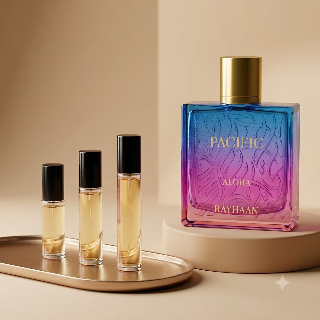 Rayhaan Pacific Aloha perfume decant bottle