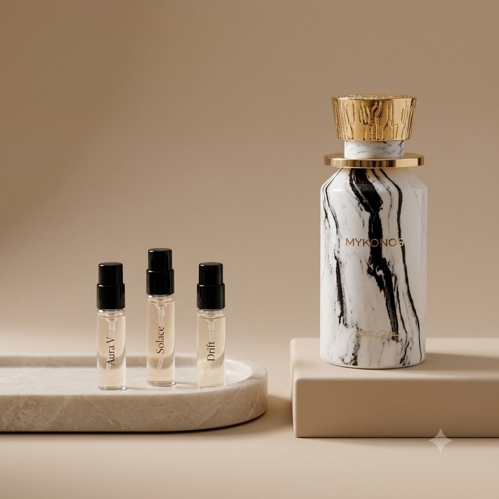 Mykonos On The Rocks perfume decant bottle