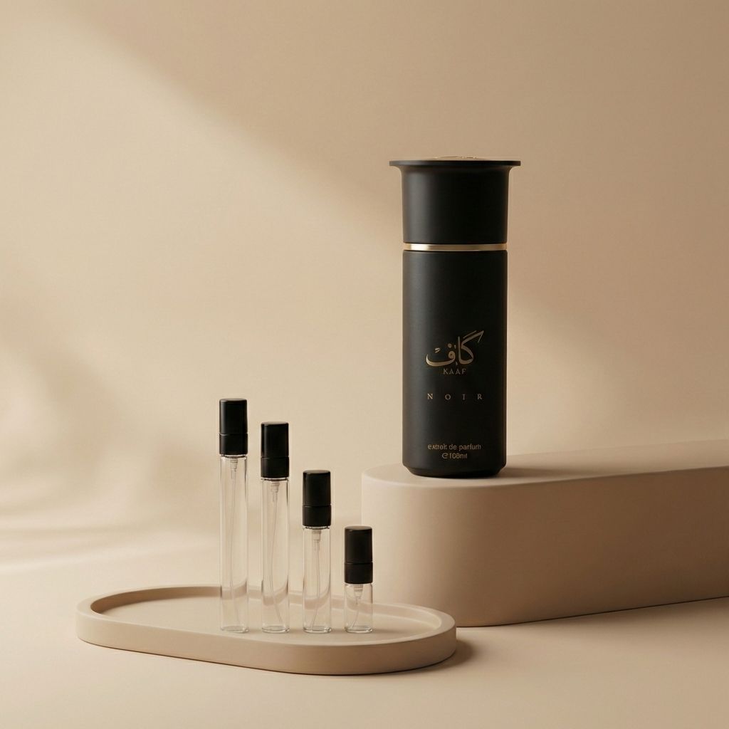 Ahmed Al Maghribi Kaaf Noir perfume decant bottle