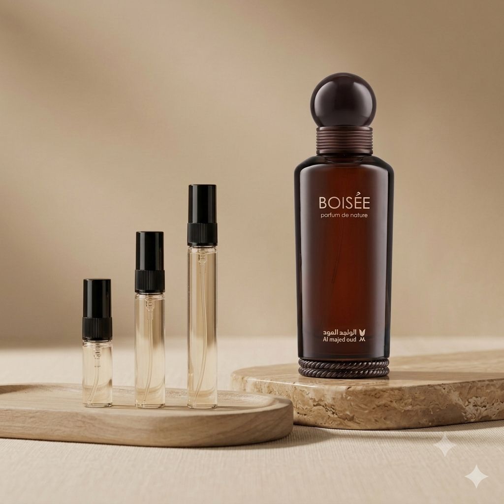 Al Majed Oud Boisee perfume decant bottle
