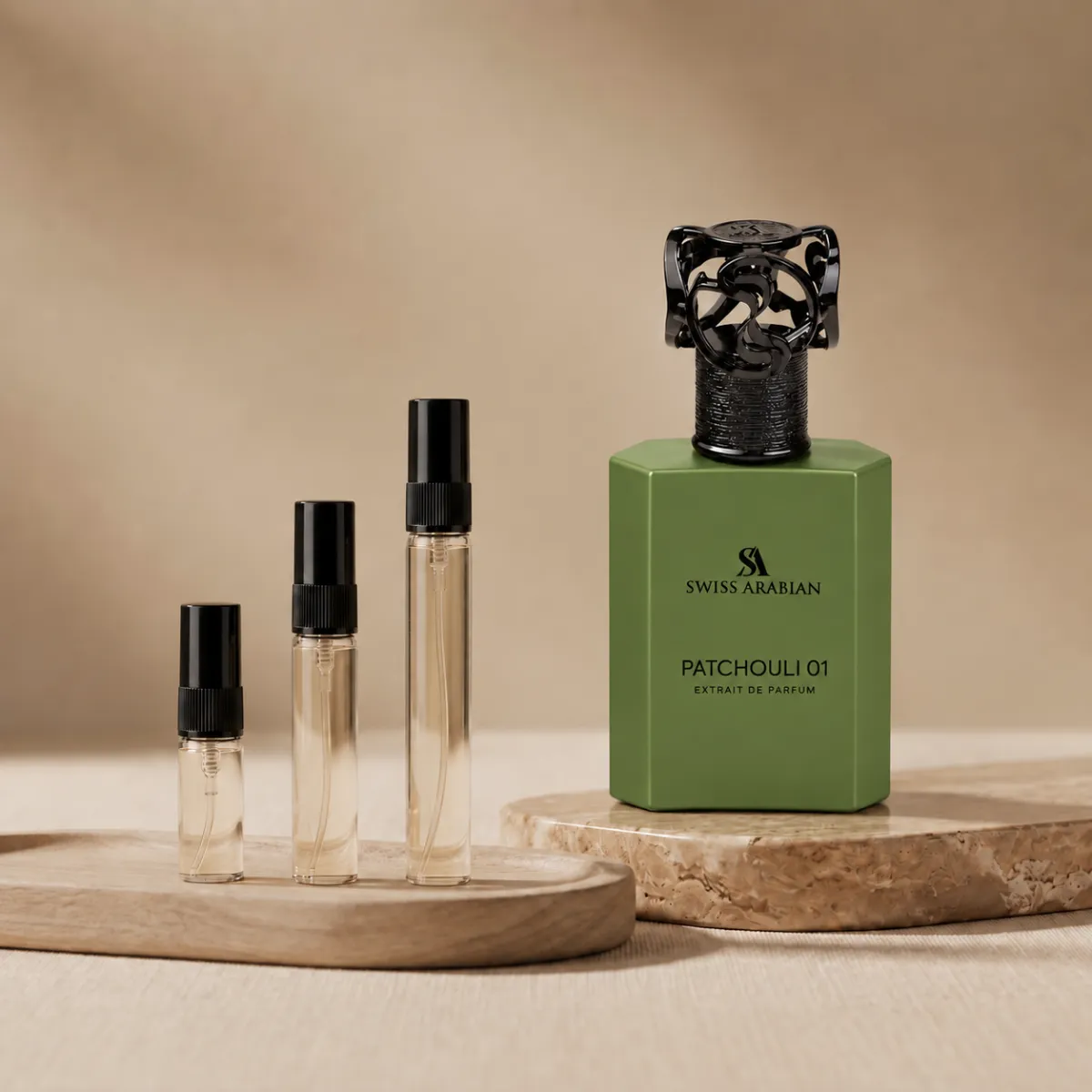 Swiss Arabian Patchouli 01 perfume decant bottle