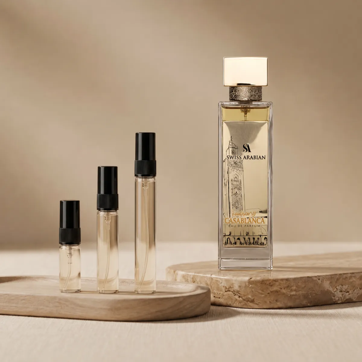 Swiss Arabian Essence Of Casablanca perfume decant bottle