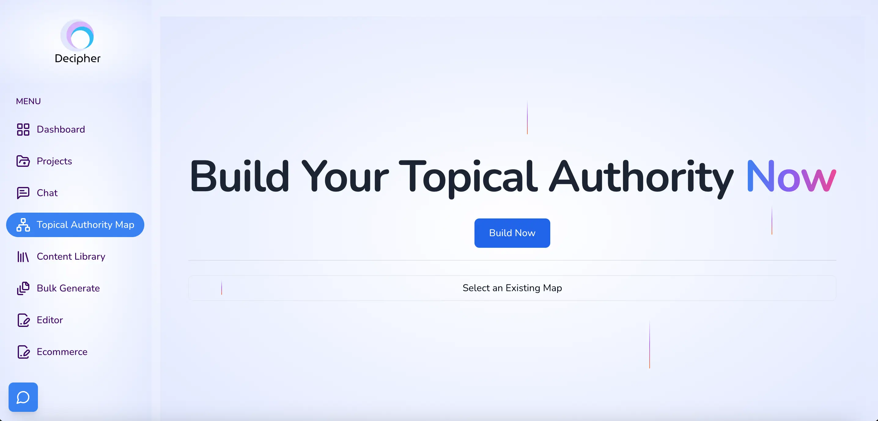 topical authority map decipher seo