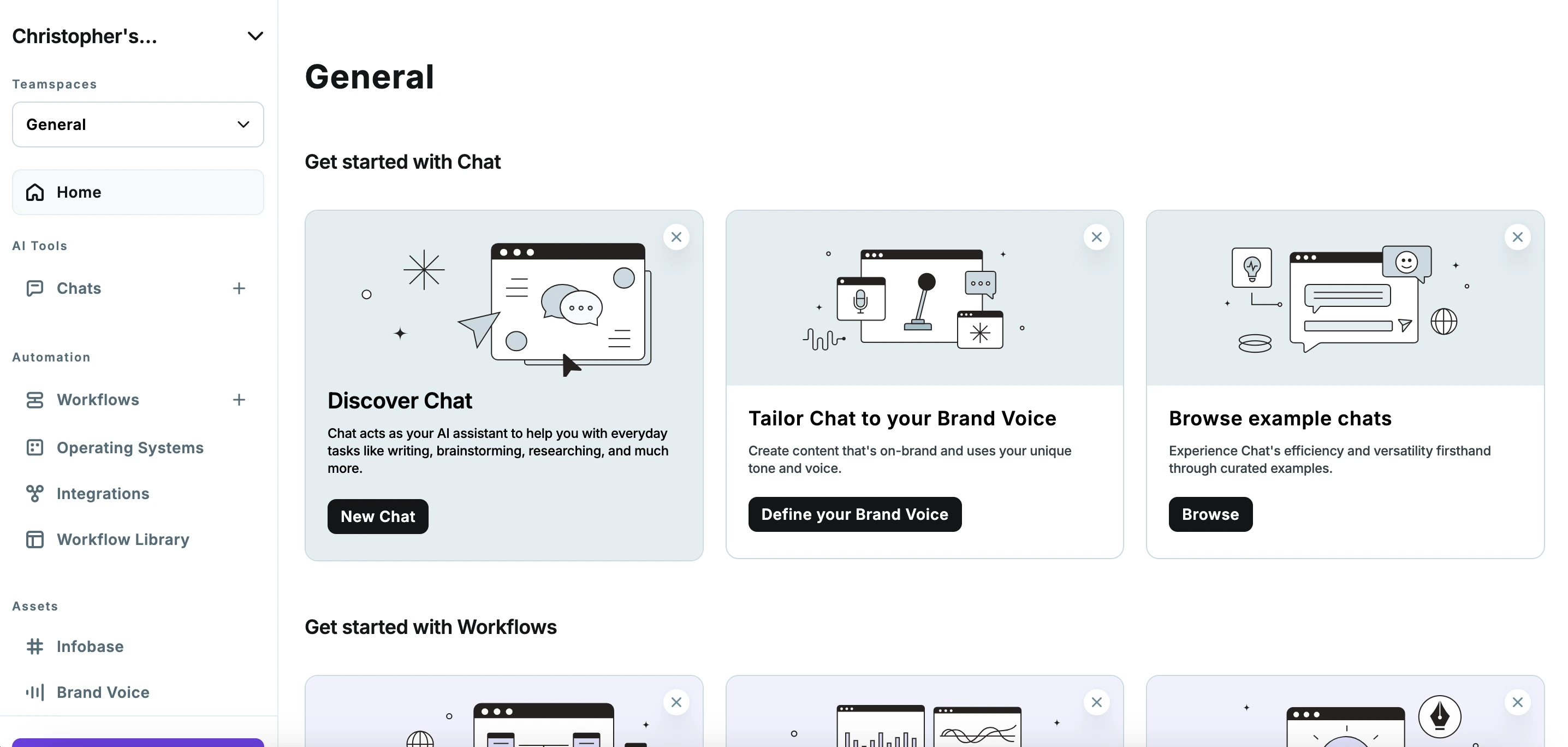 copy ai dashboard