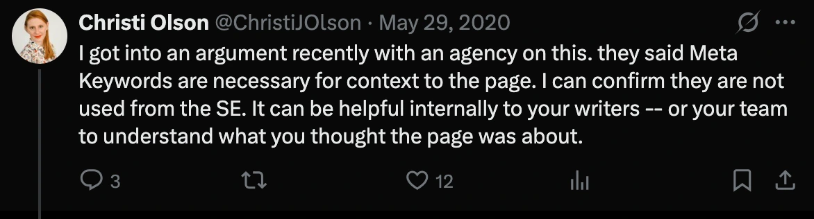 arguing over meta keywords