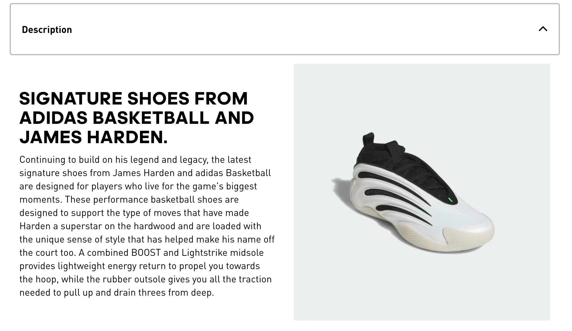 harden, adidas, description, product
