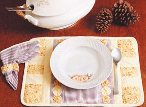 Kit de cozinha com fuxico