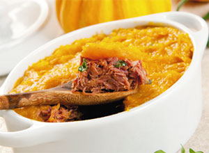 Escondidinho de carne-seca com abóbora