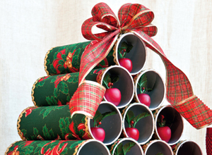Árvore de Natal com cilindros