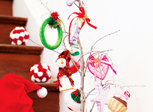 Árvore de Natal com galhos secos