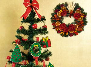 Enfeites de Natal em ponto russo