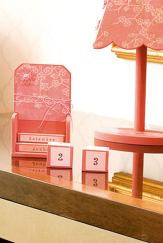 Calendário com scrap décor
