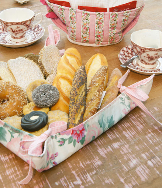Cestinha de pães de patchwork