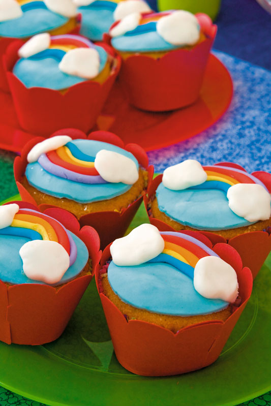 Cupcake arco-íris
